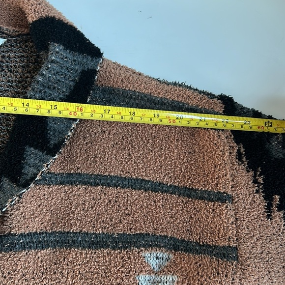 Davi & Dani camel black gray open front western aztec jacket cardigan pockets - Picture 16 of 16